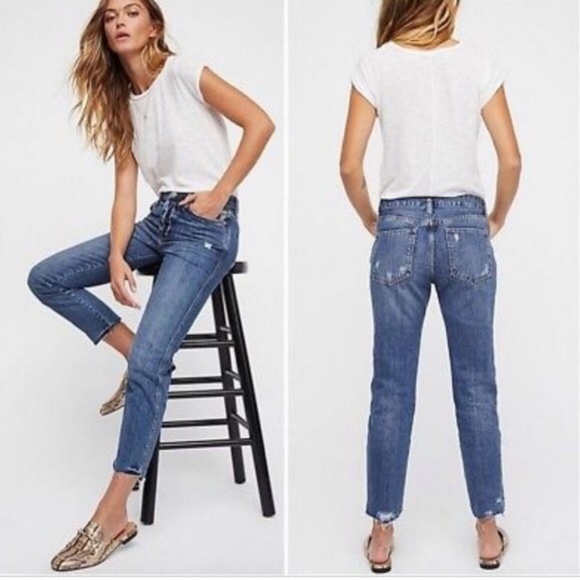 Free People Denim - Free People Slim Boyfriend Jeans